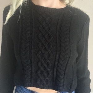 Windsor Black cropped Sweater