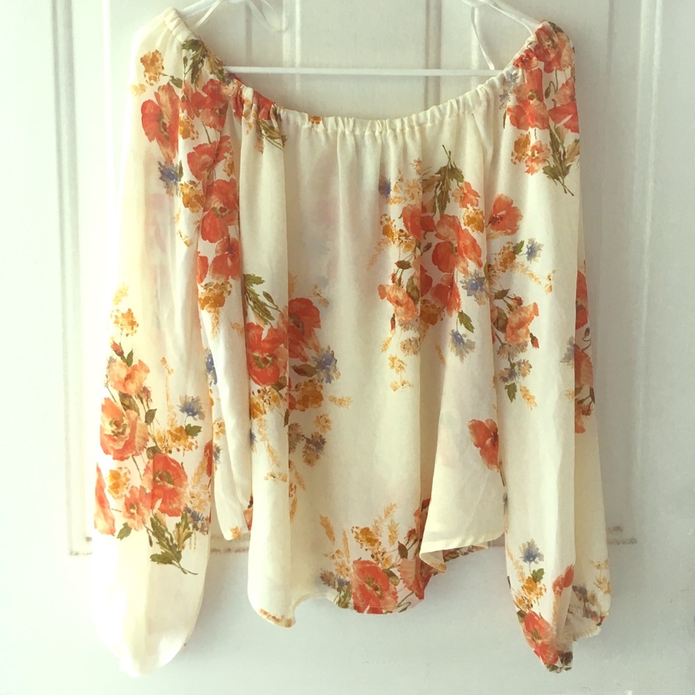 Sheer Floral Blouse