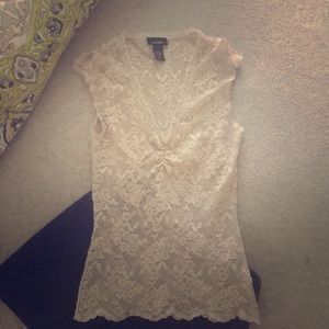 Express lace sheer top