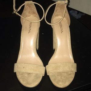 Marcella Low Block Heel Pumps with Ankle Straps.