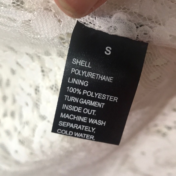 Vegan faux leather cream jacket size S - Picture 6 of 6