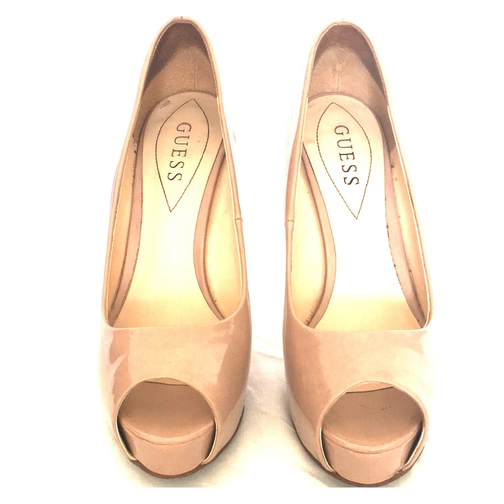 Guess peep toe heels