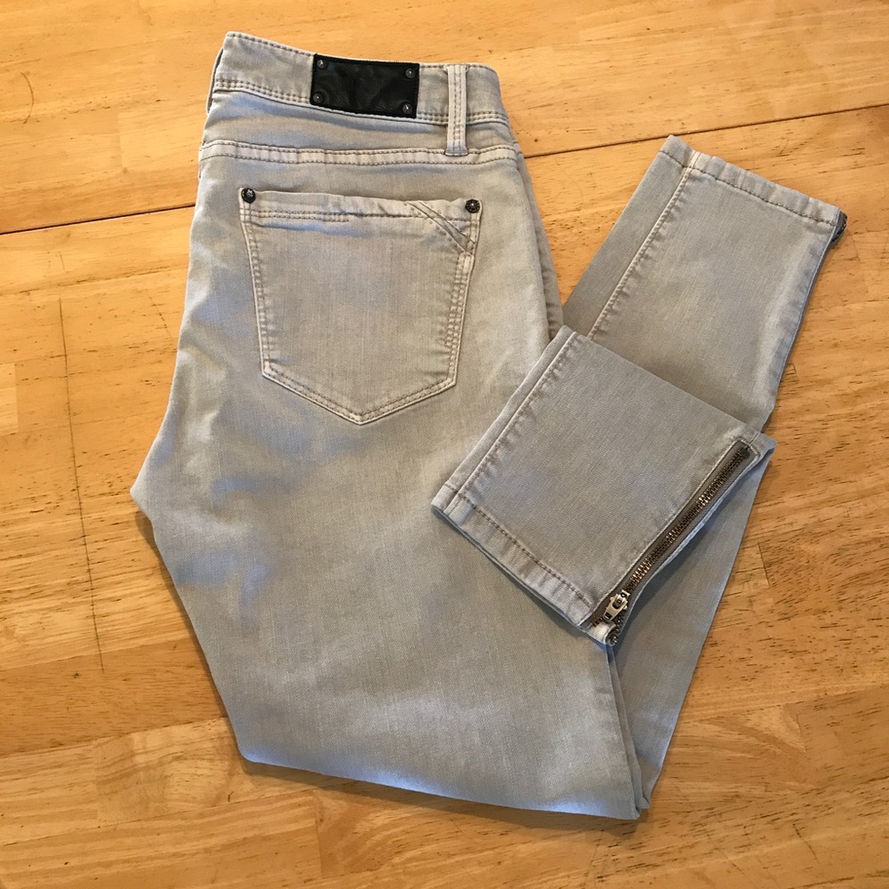 💕Buckle Black light brown skinny jeans