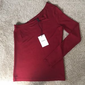 NWT theory one shoulder red top