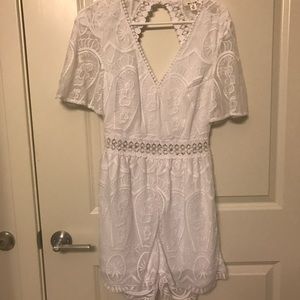 White Lace Romper