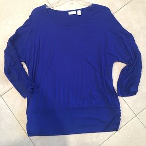Chico's Cotton 3/4 length sleeve top. Sz 2