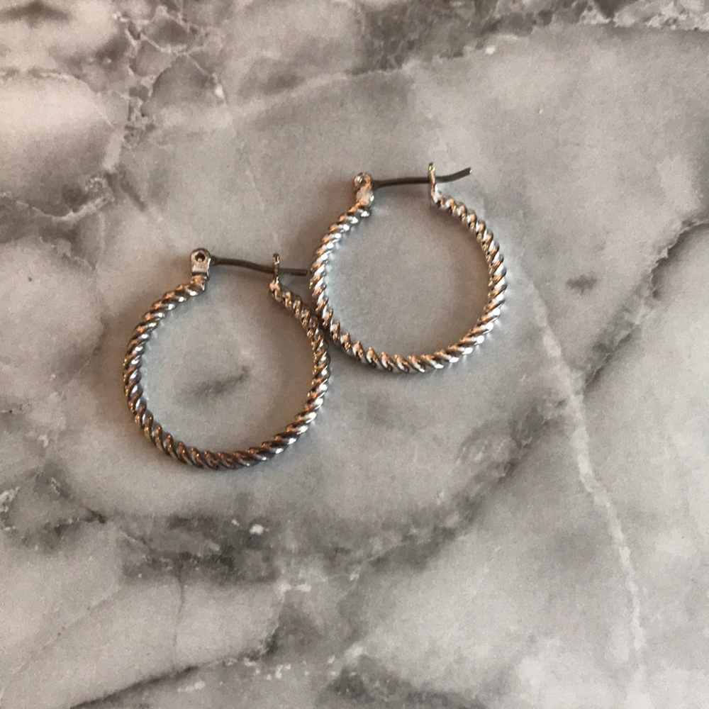Silver Fashion Hoop Earrings