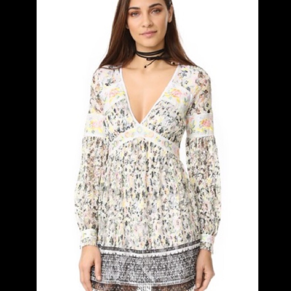 Free People cherry blossom ivory Comb mini NWT 6