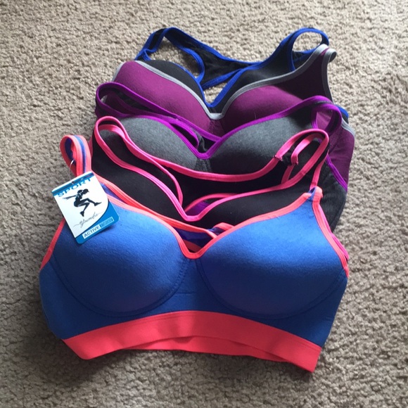 5 Padded Sport Bras - Picture 1 of 3