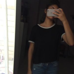 ❤️SEND OFFERS❤️ H&M Black and White Ringer Tee