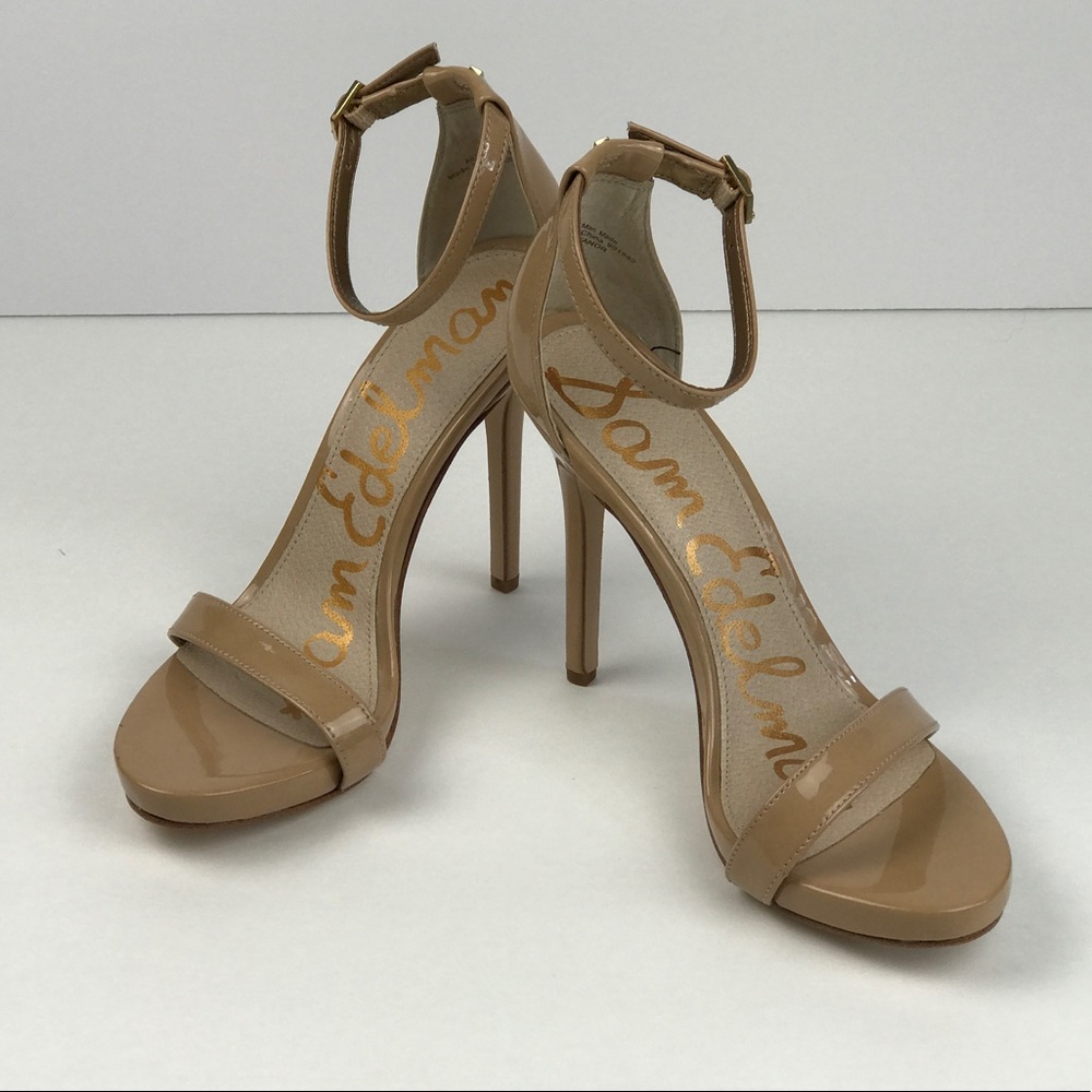 NWT: Sam Edelman Nude Patent High Heel Sandals