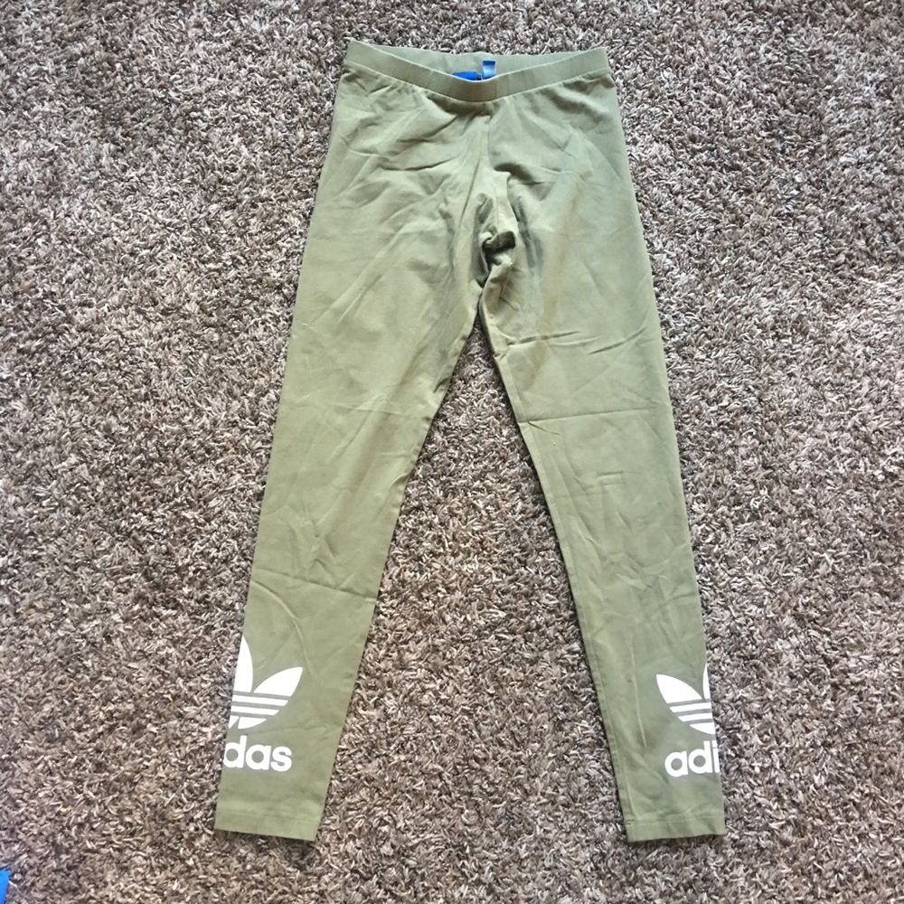 Green adidas pants