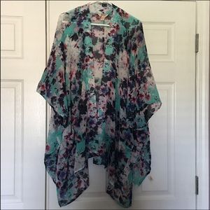 Floral Kimono with Pockets