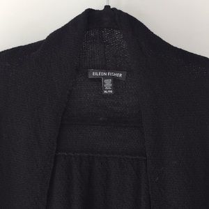 Eileen Fisher open front cardigan black XL