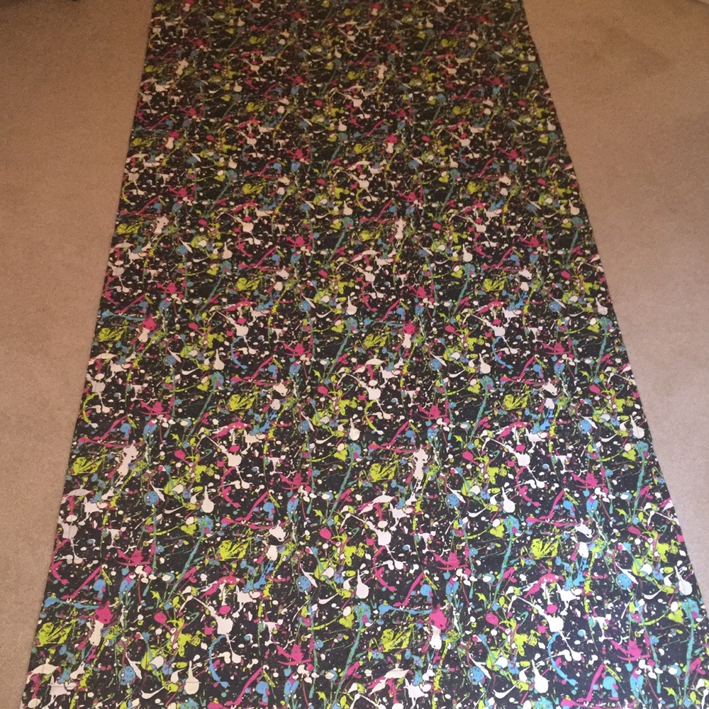 Glow in the dark splatter paint curtain