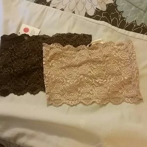 Lace tube tops
