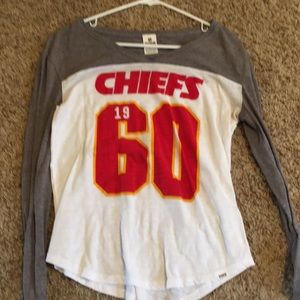 Kansas City Chiefs Long Sleeve PINK Tee