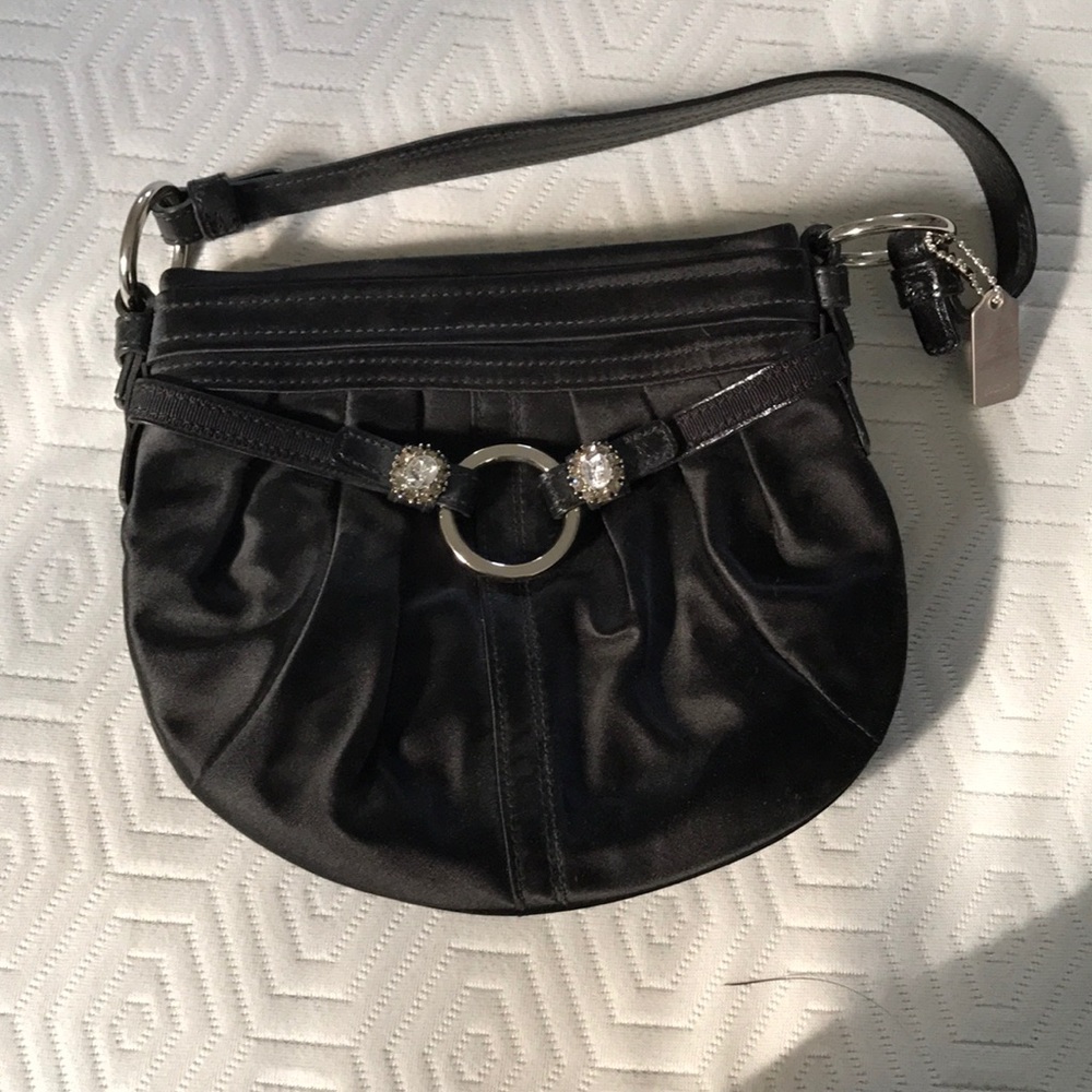 Coach mini satin bag
