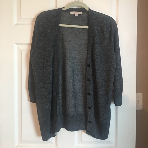 LOFT Sweaters - Loft Silver Cardigan