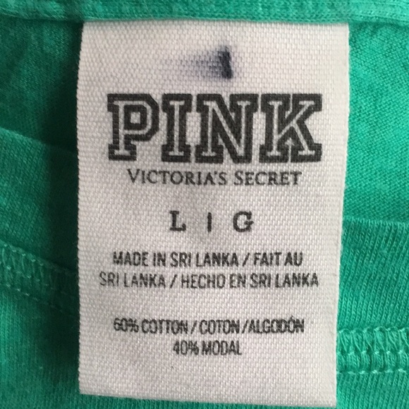 Long sleeve slouchy green VS top - Picture 2 of 3