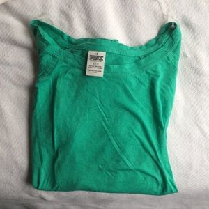 Long sleeve slouchy green VS top
