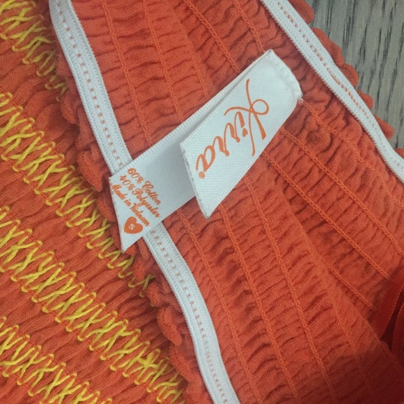 Orange Strapless Dress - Picture 4 of 4