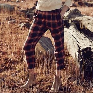 Anthropologie Tartan Crops