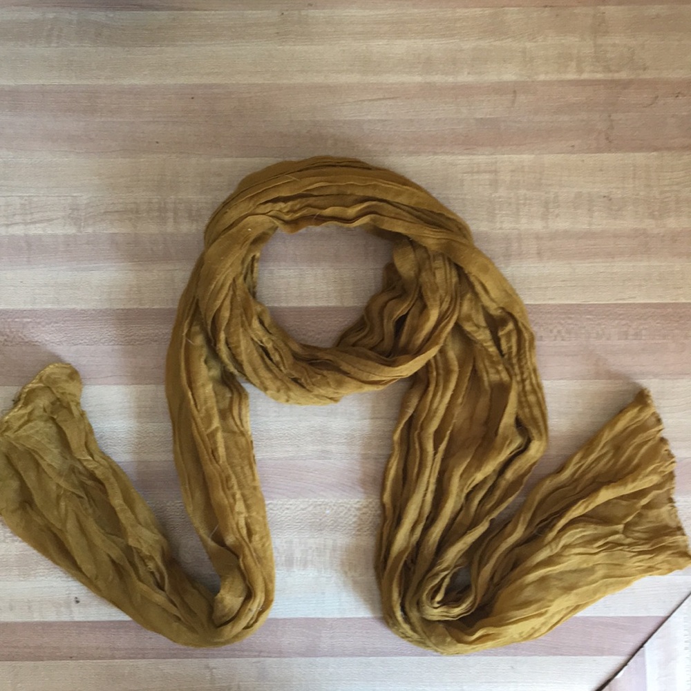 Mustard lightweight accent scarf