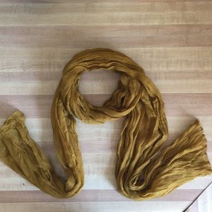 Mustard lightweight accent scarf