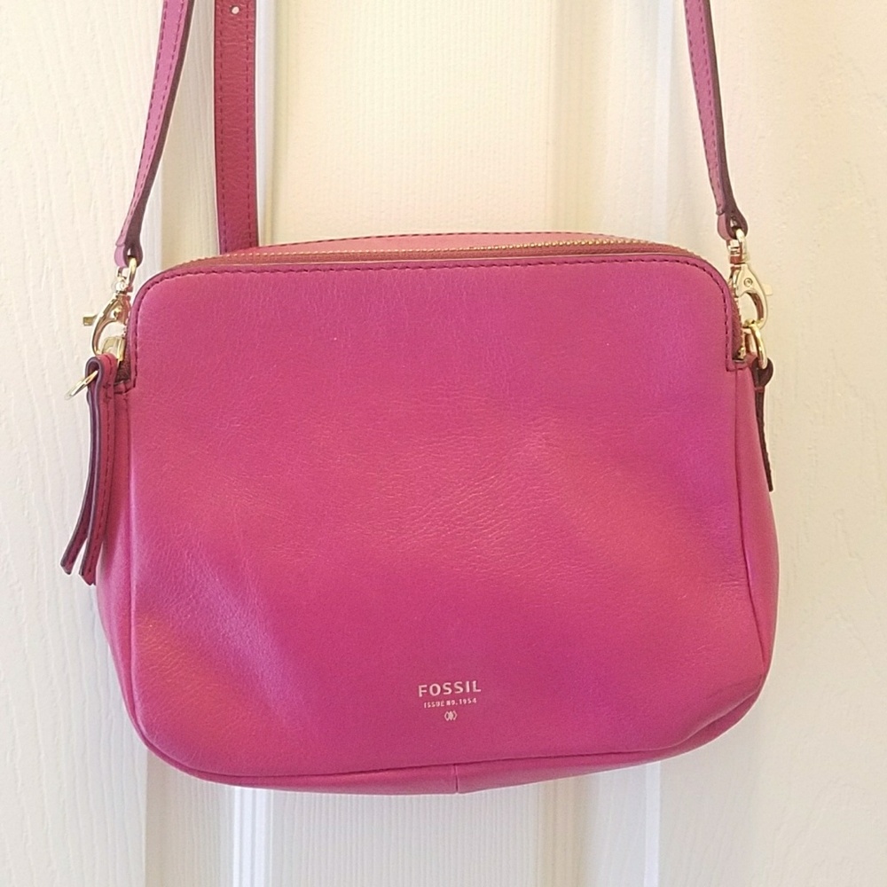 Pink Fossil Crossbody