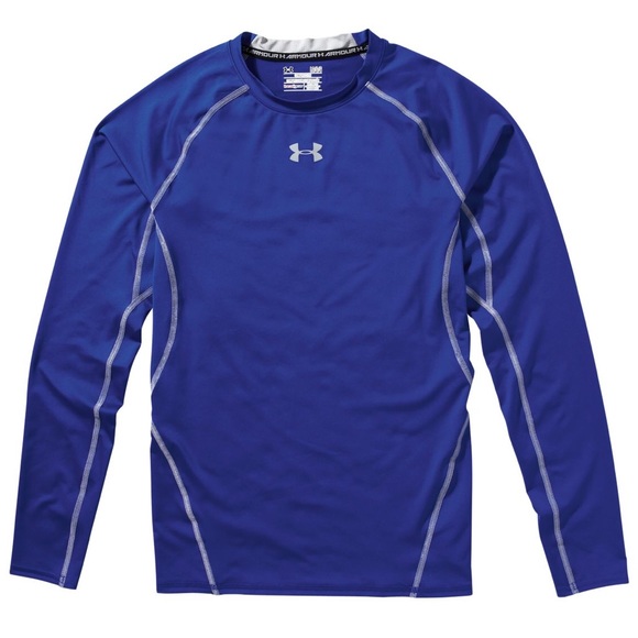 Men's Under Armour HeatGear Royal/Steel T-Shirt - Picture 3 of 4