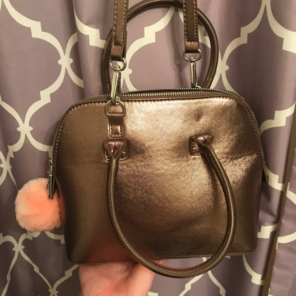 Charming Charlie bronze side purse