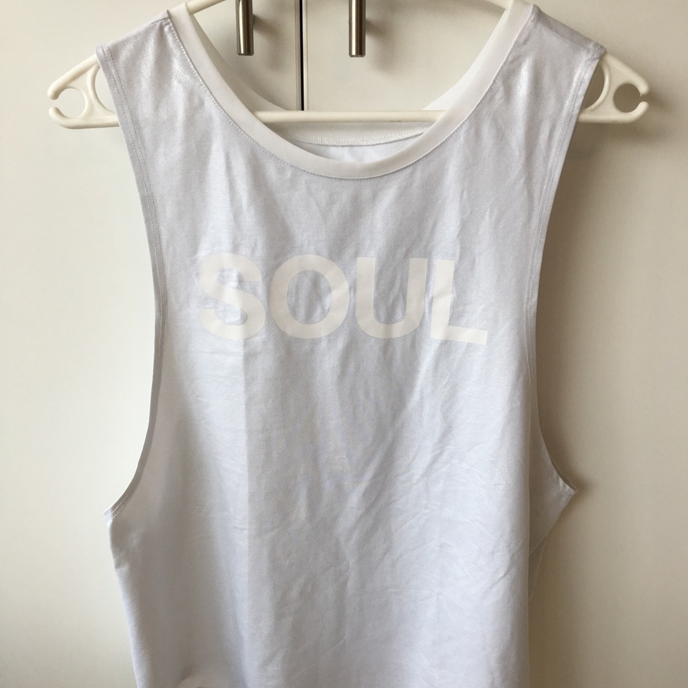 NWOT SoulCycle White Shimmer Tank Top