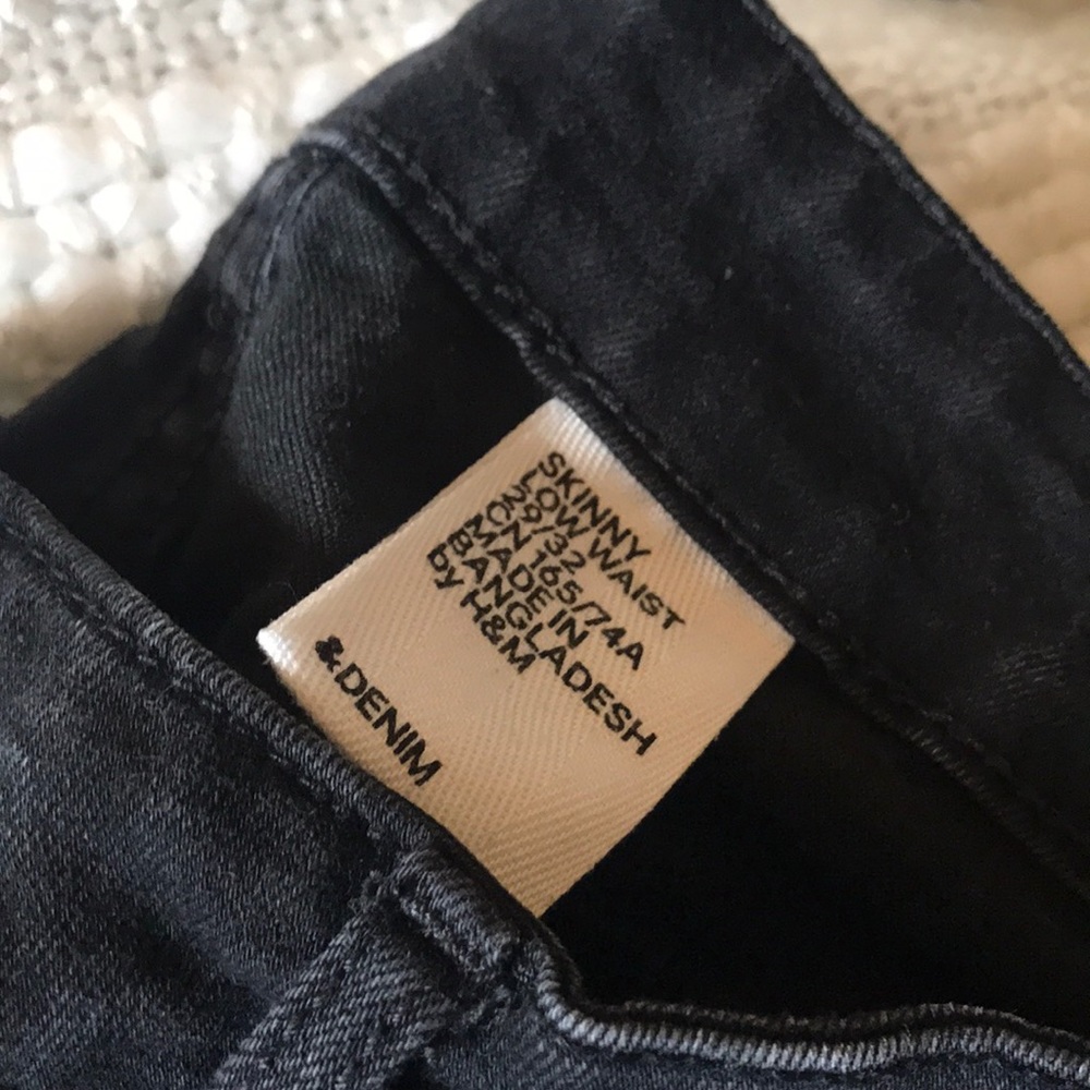 H&M Skinny Low Waist Denim Jeans