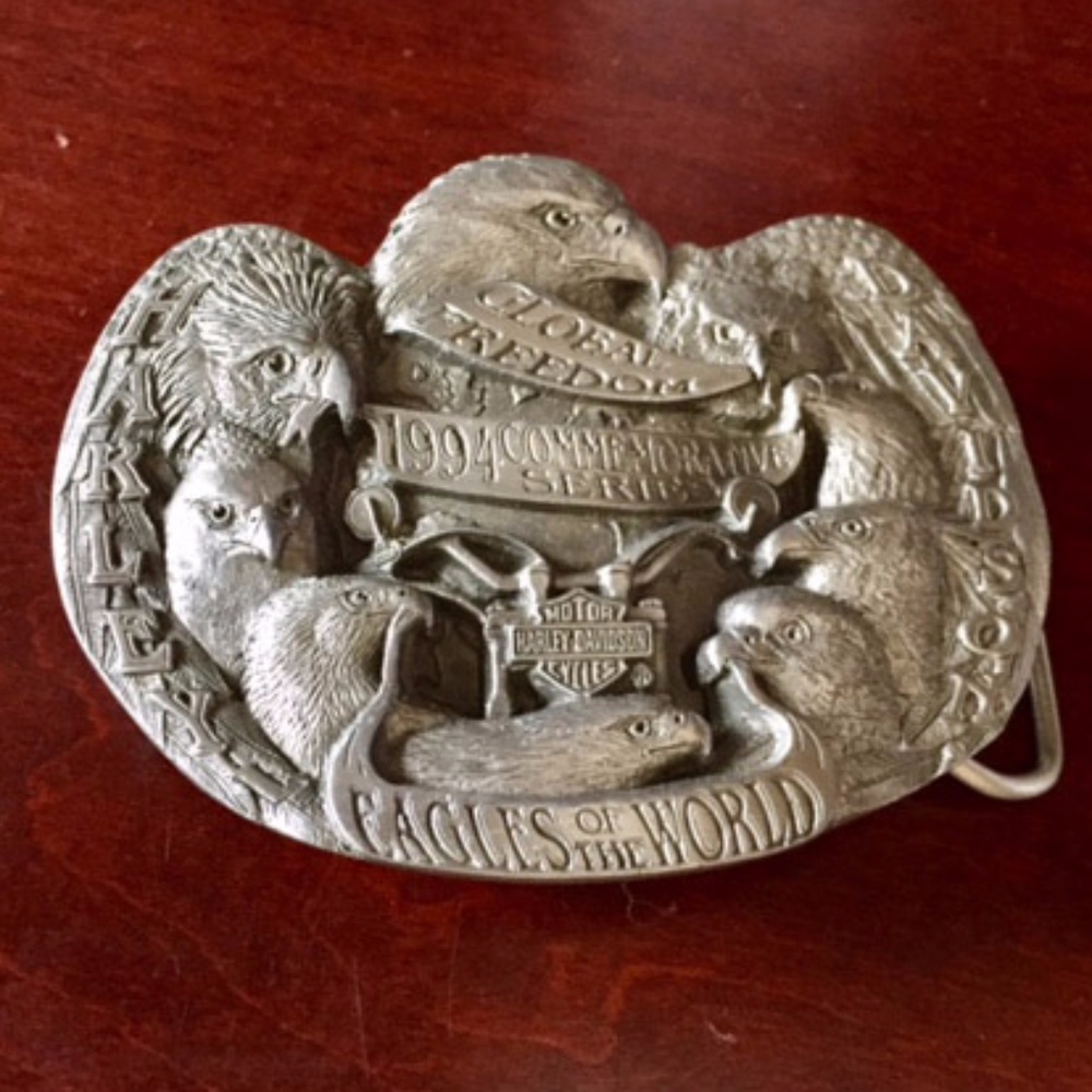 Harley Davidson Buckle Pewter Eagle 1994 Collect