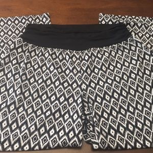 Black and white patterned pants