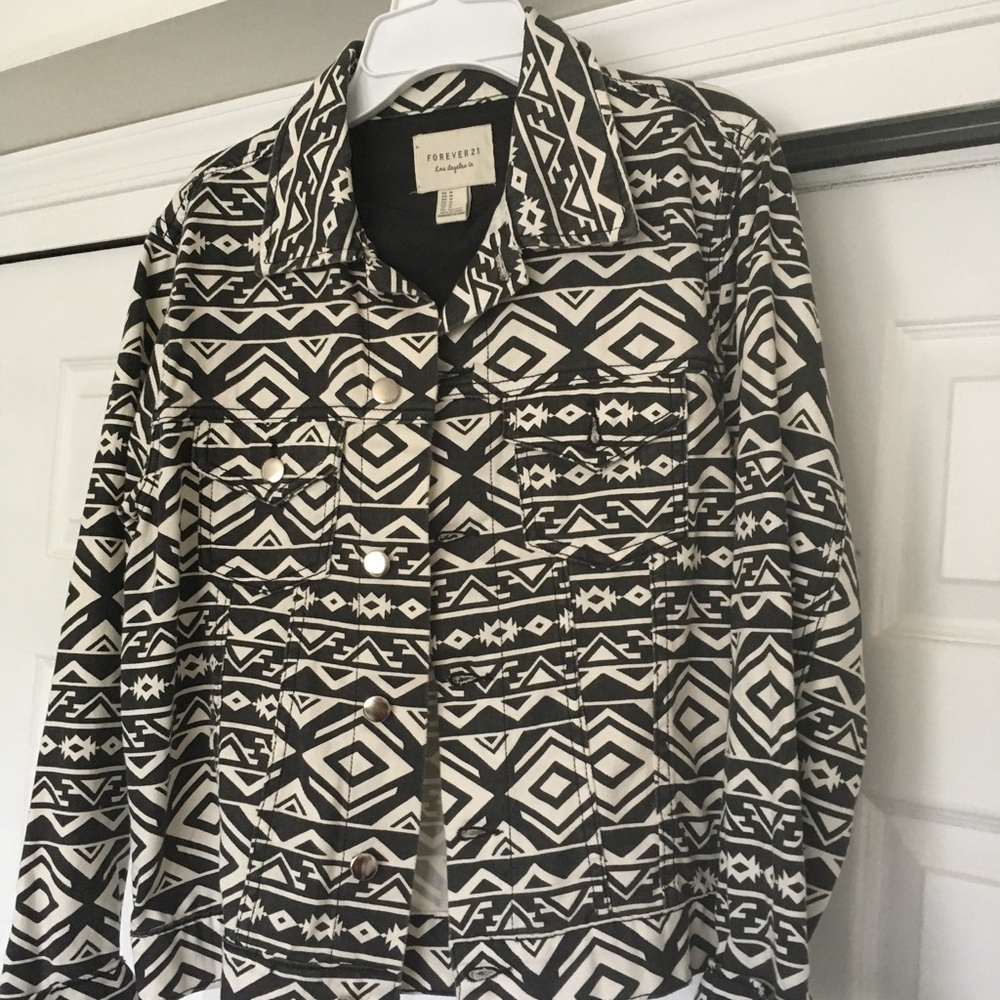 Printed Jean Jacket