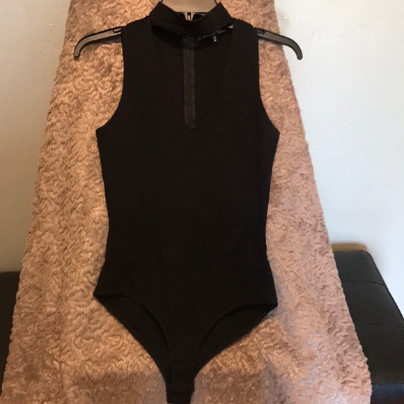 **SOLD**Black Lulu's bodysuit with attached choker - Picture 1 of 6