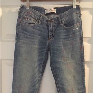 NWT Hollister Skinny Jeans w/Paint Splash Design