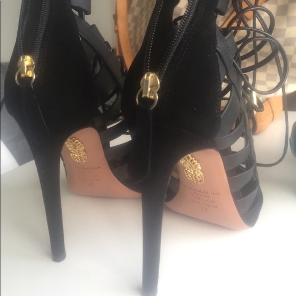 Iconic Black Aquazurra Heels - Picture 4 of 6