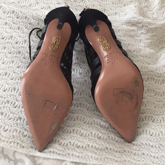 Iconic Black Aquazurra Heels - Picture 5 of 6