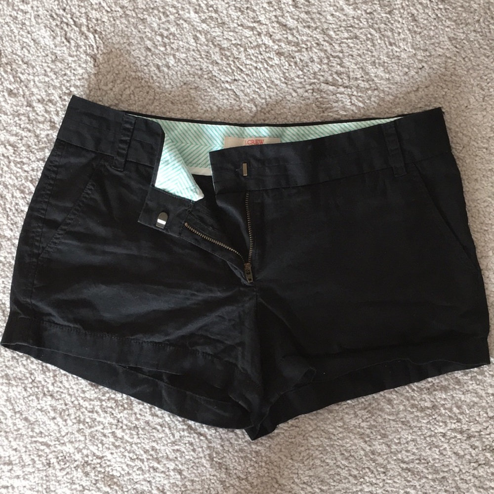 Black J. Crew cotton chino shorts