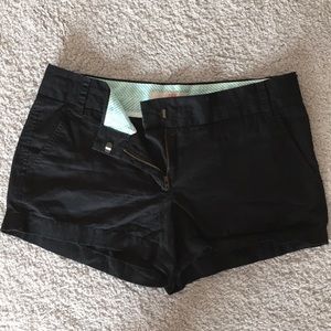 Black J. Crew cotton chino shorts
