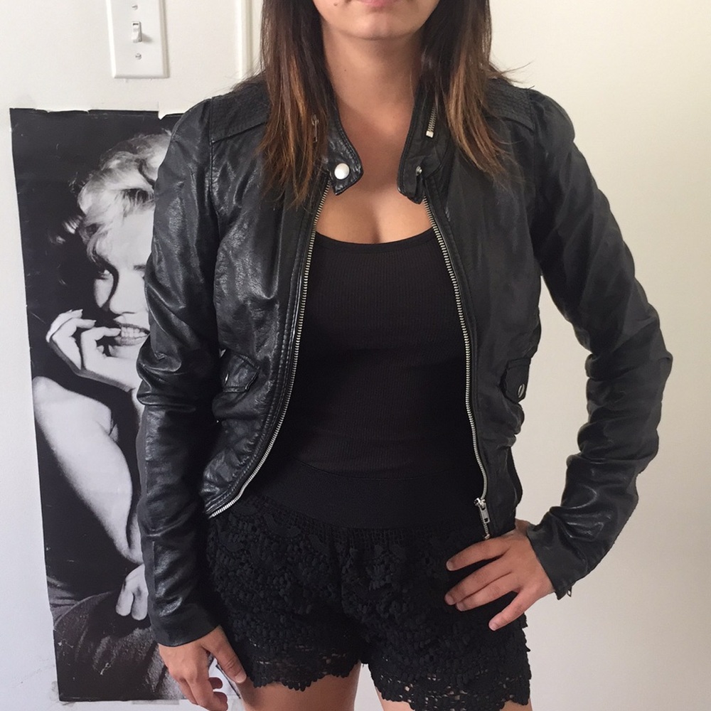 Faux leather jacket