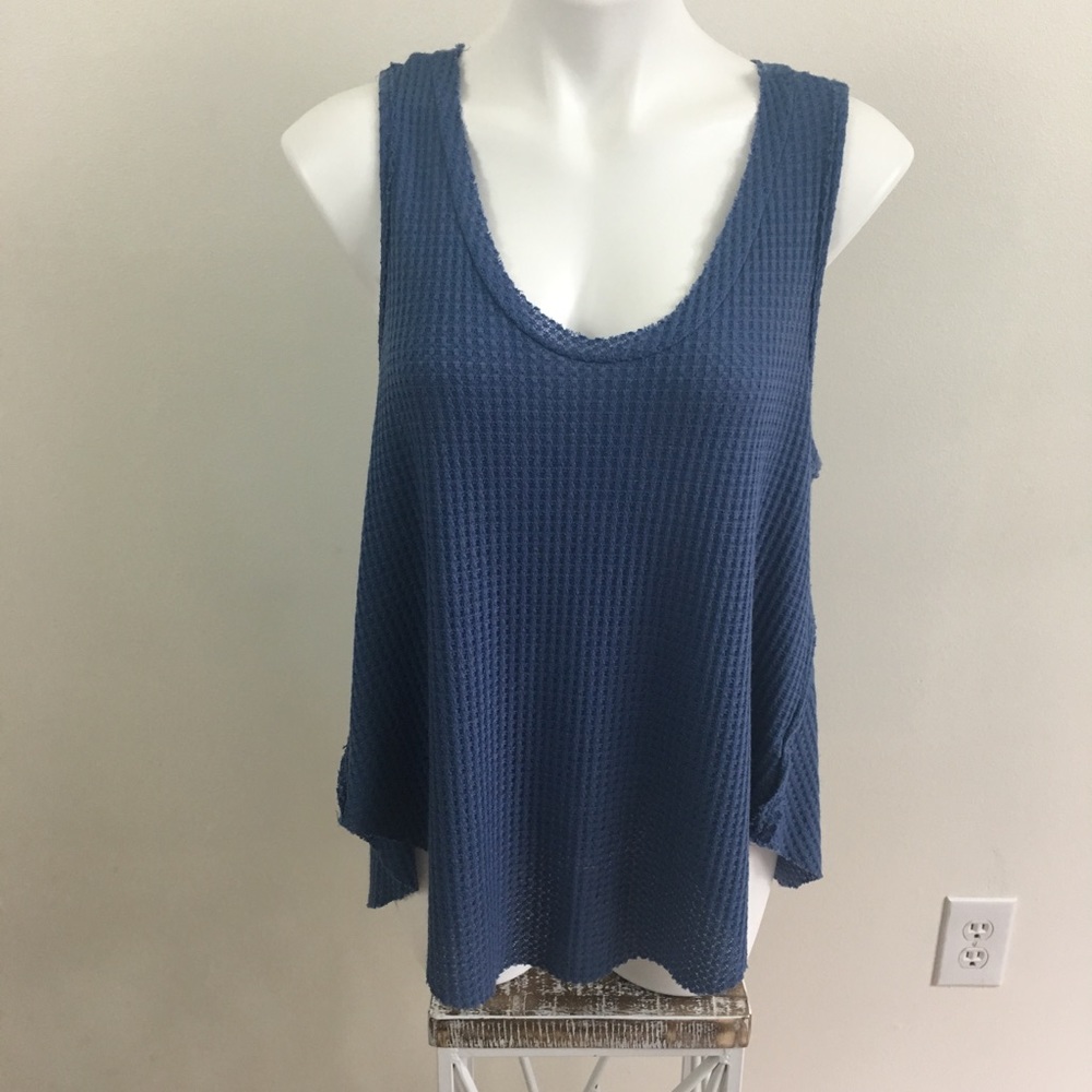 Lovemarks Soft Blue High Low Tank Top