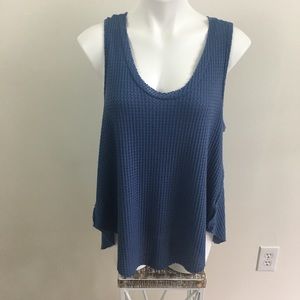Lovemarks Soft Blue High Low Tank Top