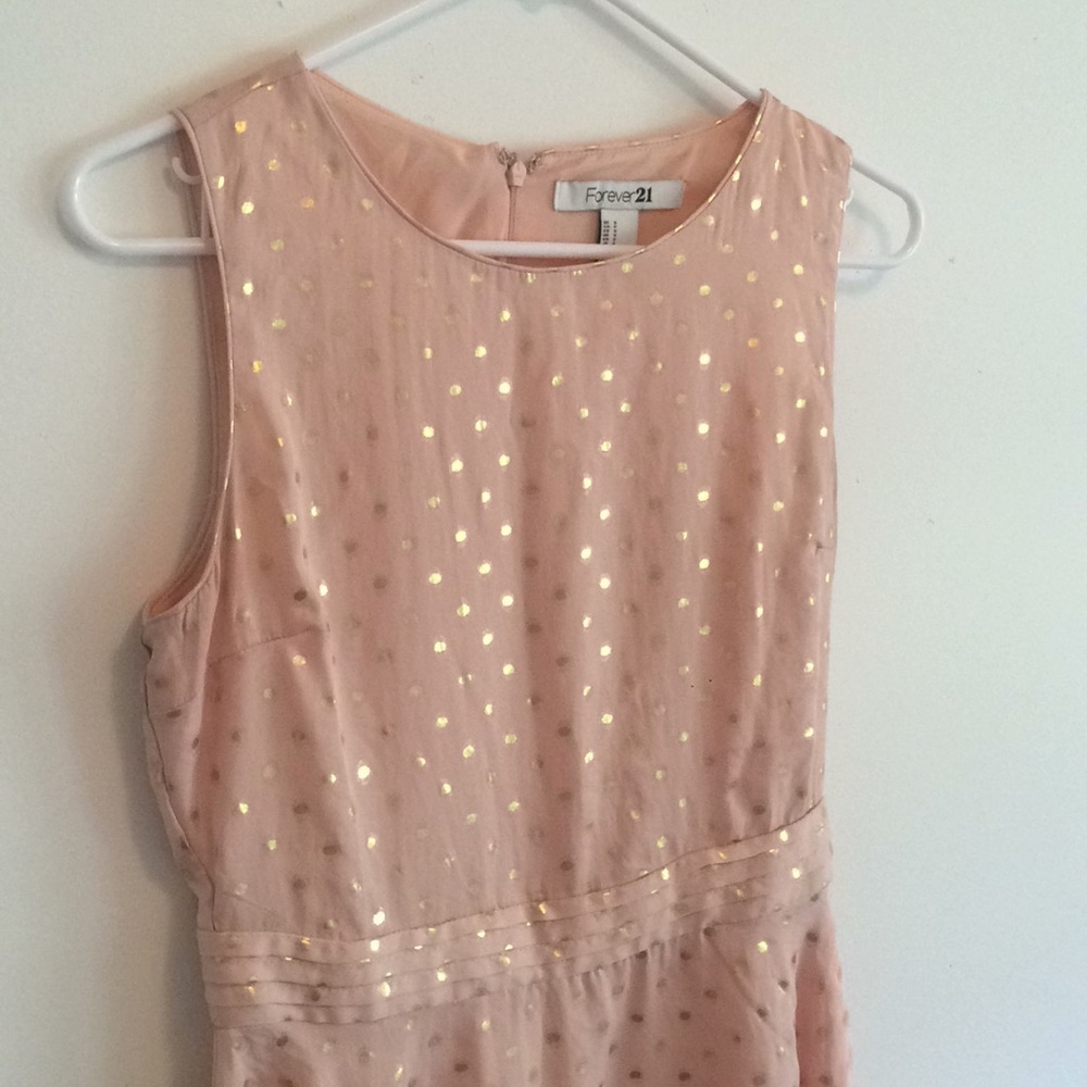 Gold polka dotted dress