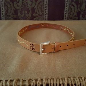 FINAL PRICE.   Nine West Leather Belt, Tan, S