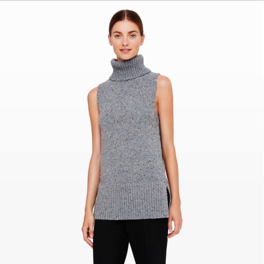 Club Monaco Keoki Speckled Turtleneck Wool Tank