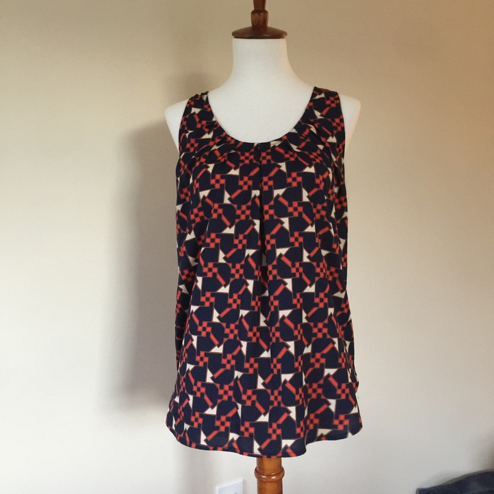 Nautical theme patterned top